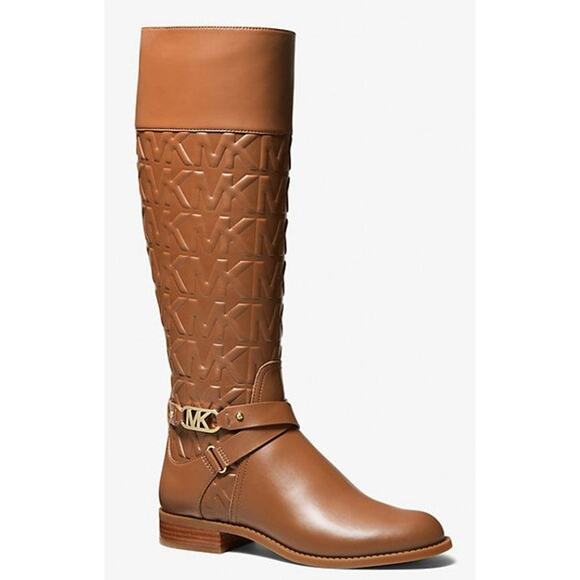 MICHAEL KORS Women's Logo Embossed Knee High Riding Boot - Size 11M | NEW in Box - Picture 1 of 7